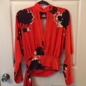 Free People Tie Blouse